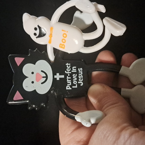 A black cat and his Boo bendy posable - Picture 3 of 3